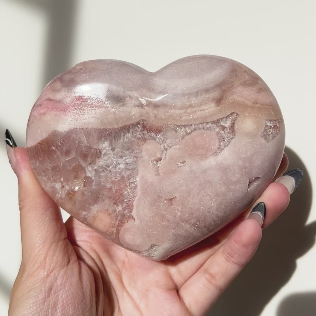 pink amethyst heart OAF